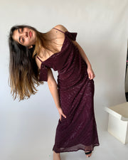 Sequin Cowl Neck Gown
