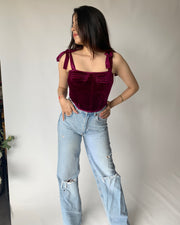 Velvet Corset Top
