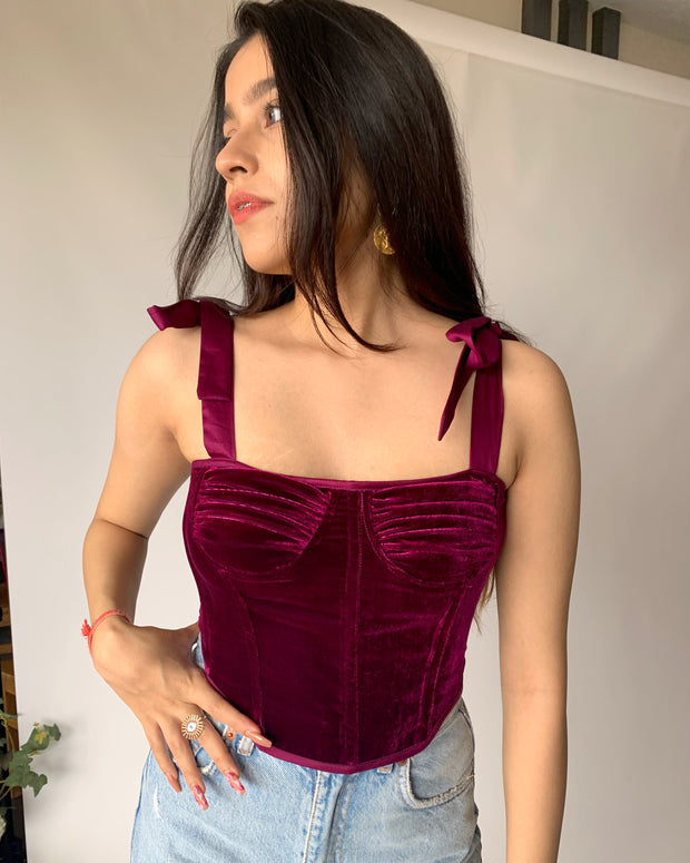 Velvet Corset Top