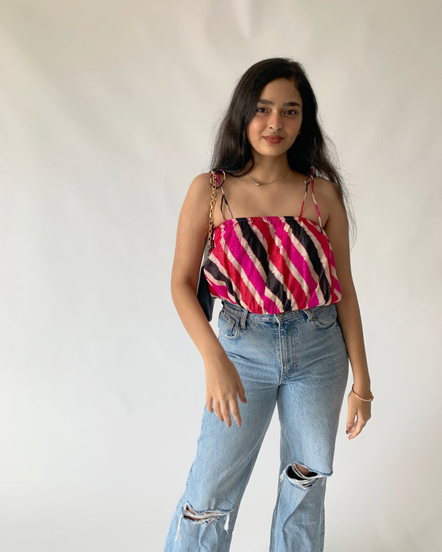 Puff Up Crop Blouse
