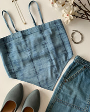Denim Blue Knotted Top