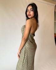 String Tie Midi Dress