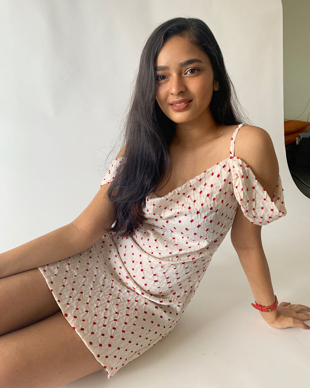 Bandhni Silk Mini Dress