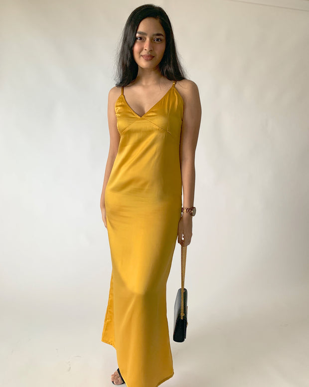Milano Satin Maxi Dress