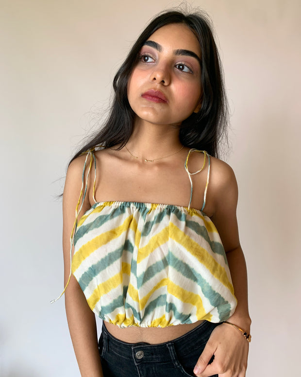 Puff Up Crop Blouse