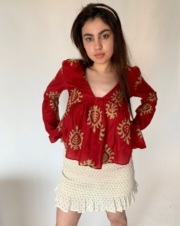 Red Motifs Top