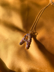 Studded Initial Pendant - A