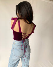 Velvet Corset Top