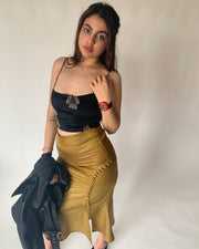 Silk Lace Back Crop