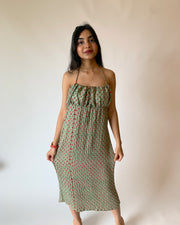 String Tie Midi Dress
