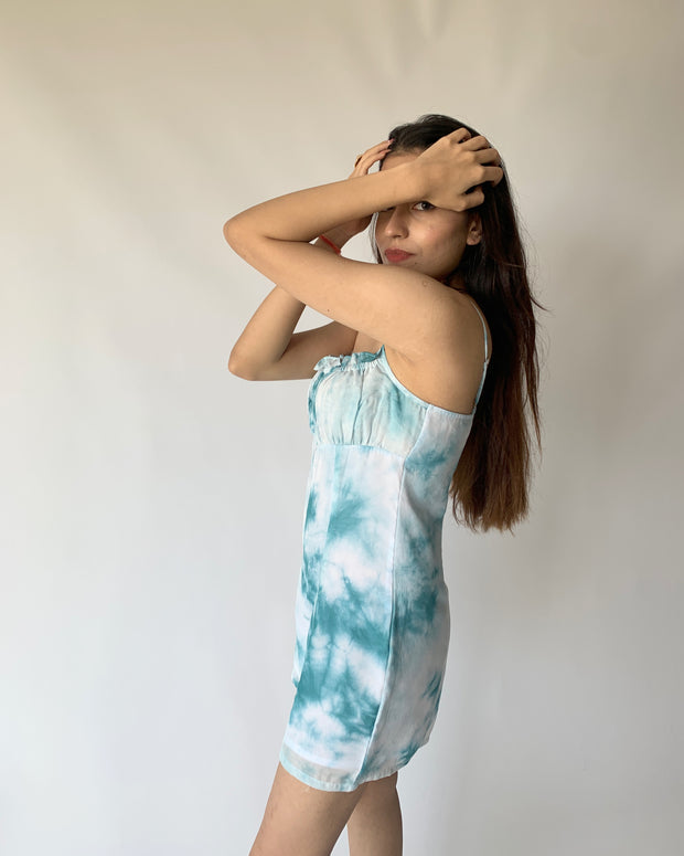 Sky Blue Tie Dye Romper