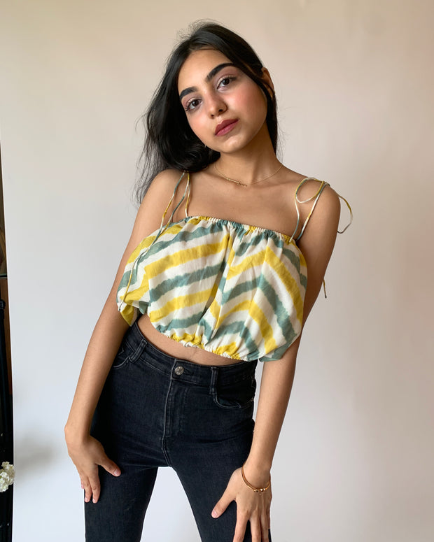 Puff Up Crop Blouse