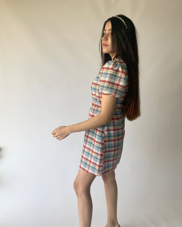 Cotton Candy Puff Sleeves Dress