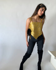 Lurex Jacquard Knotted Top