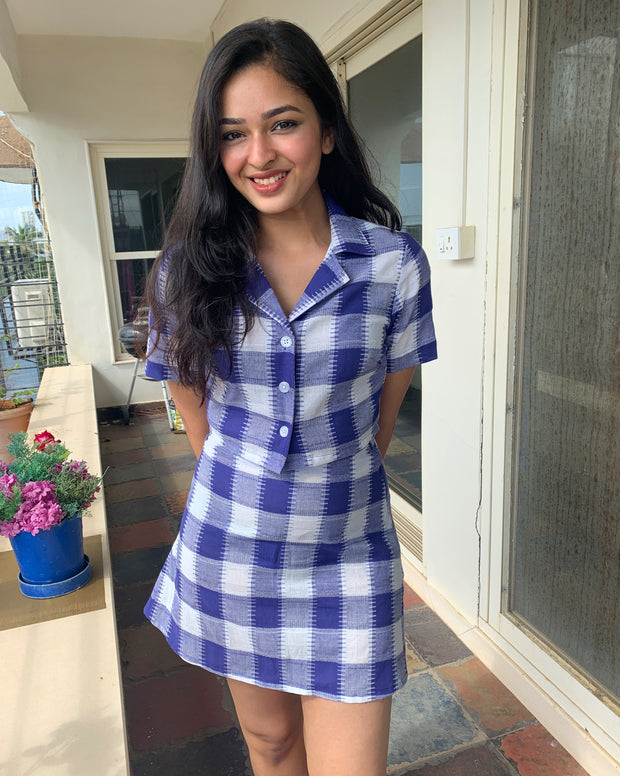 Cotton Checkered Co-ord Set