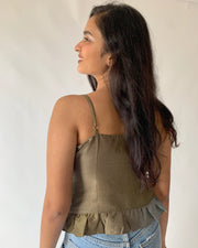 Olive Green Gradient Top