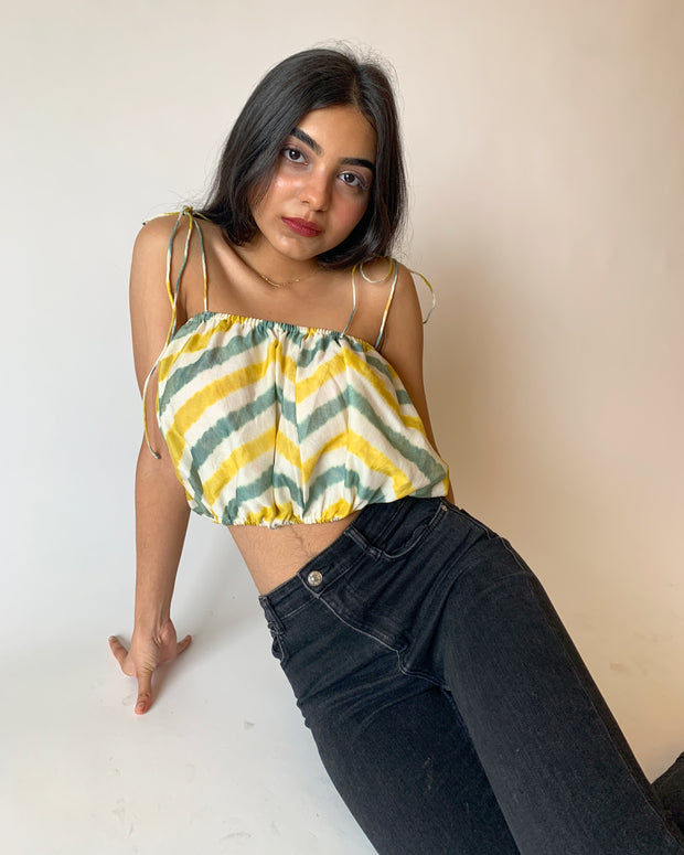 Puff Up Crop Blouse