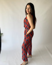 Retro Print Vest & Trousers Set