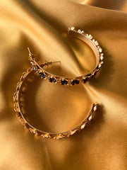 Black & Gold Stylish Hoops