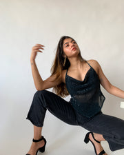 Sequin Sheer Top