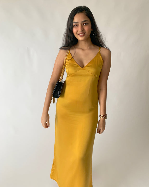 Milano Satin Maxi Dress