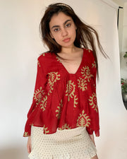 Red Motifs Top