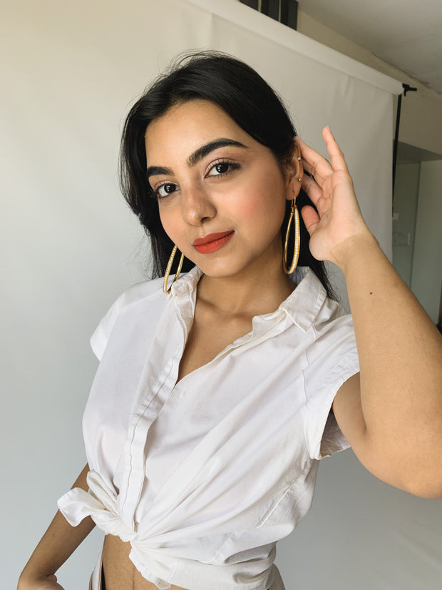 Empress Pearl Hoops