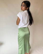 Light Green Satin Skirt