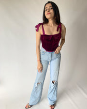 Velvet Corset Top