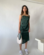 String Tie Cowl Neck Dress