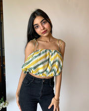 Puff Up Crop Blouse