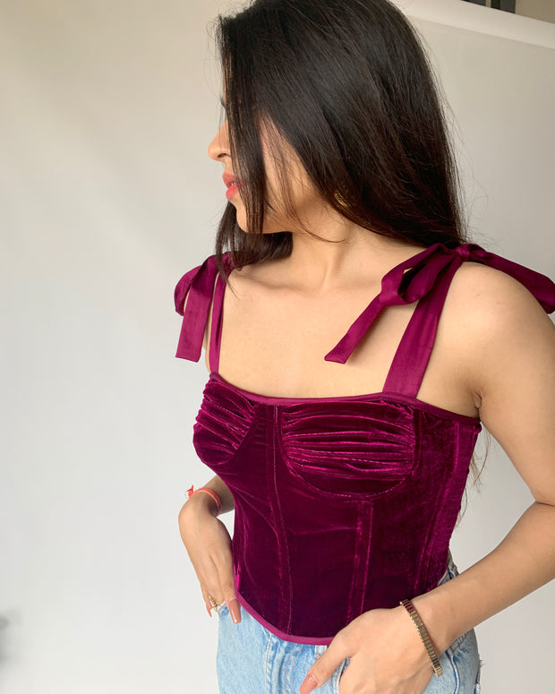 Velvet Corset Top