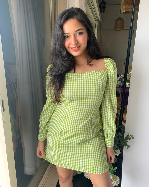 Green Checkered Dress