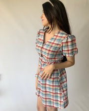 Cotton Candy Puff Sleeves Dress