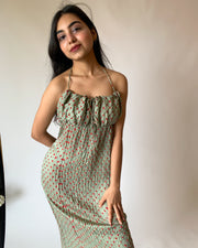 String Tie Midi Dress