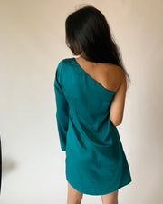 One Shoulder Milano Satin Dress
