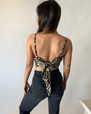 Mushru Silk Knotted Top
