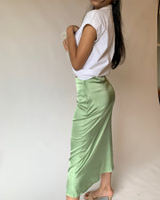 Light Green Satin Skirt