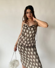 String Tie Long Dress