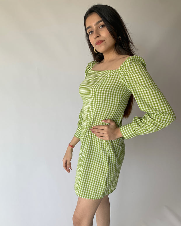 Green Checkered Dress